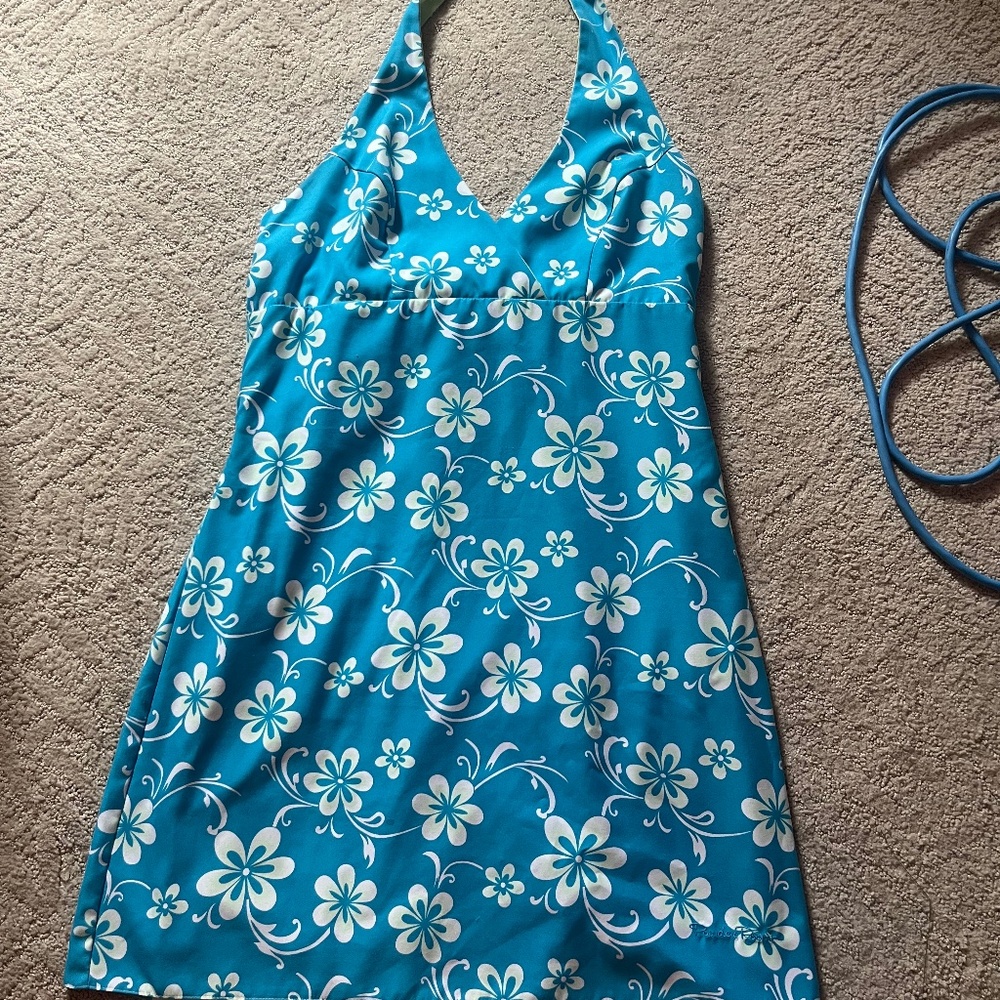 Hawaiian Reversible Halter Dress
